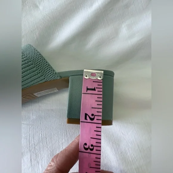 Everlane | SZ 8.5 | Seafoam Green ReKnit Glove Mule Open Toe Block Heel Slide - Picture 11 of 11